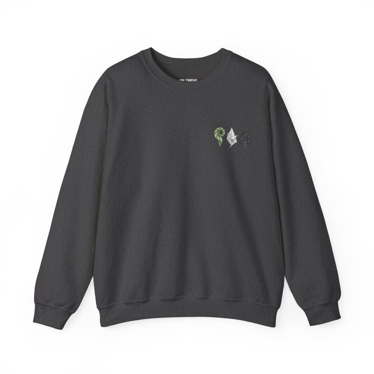 Abstract Leaf Evolution Sweatshirt – Front & Back Nature-Inspired Print (Unisex)