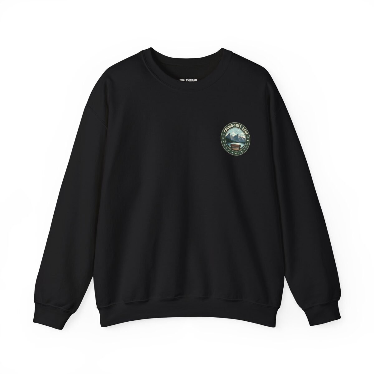 Crowd-Free Zone Sweatshirt – Introvert Mountain Retreat Design (Unisex)