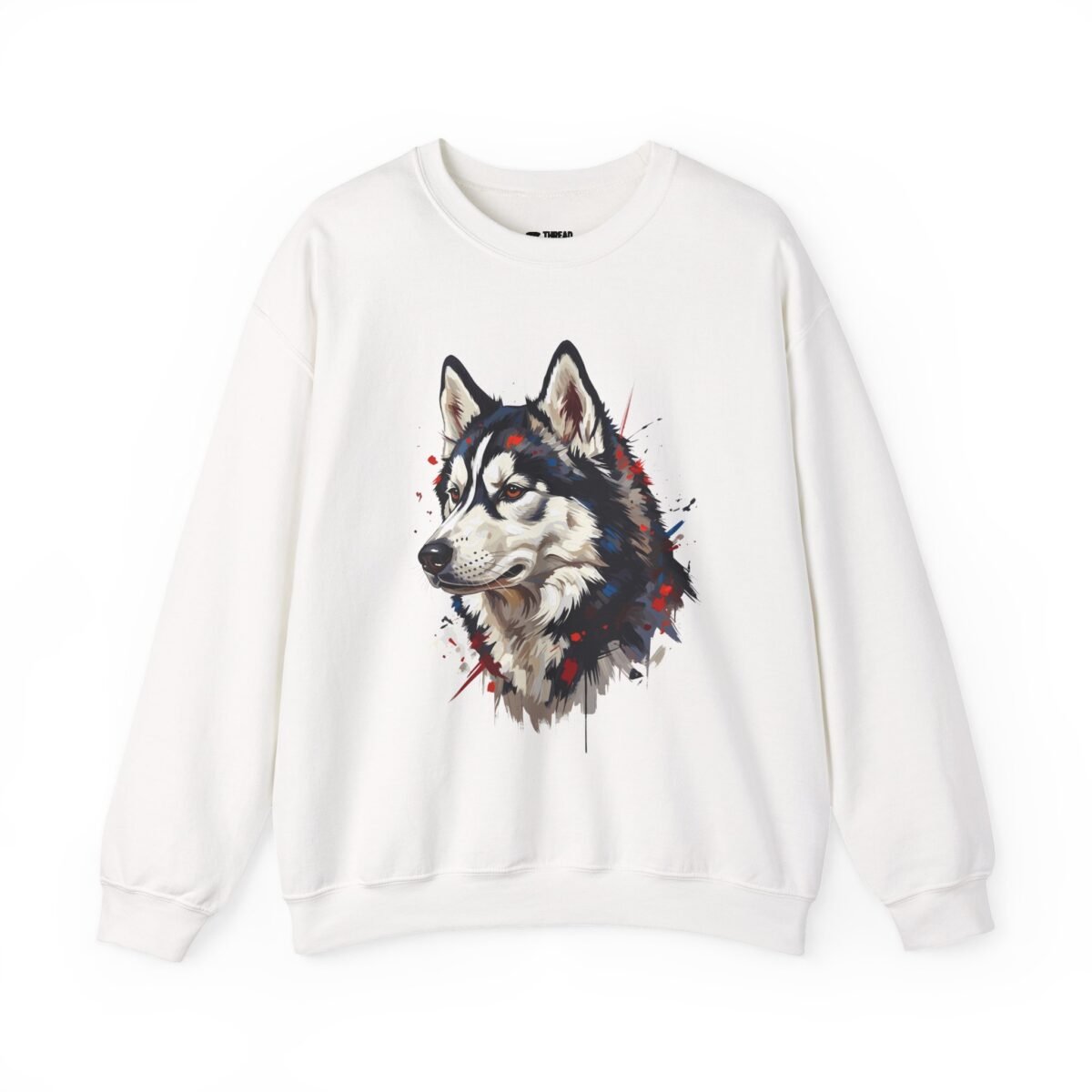 Siberian Husky Sweatshirt – Realistic Dog Art Crewneck (Unisex)