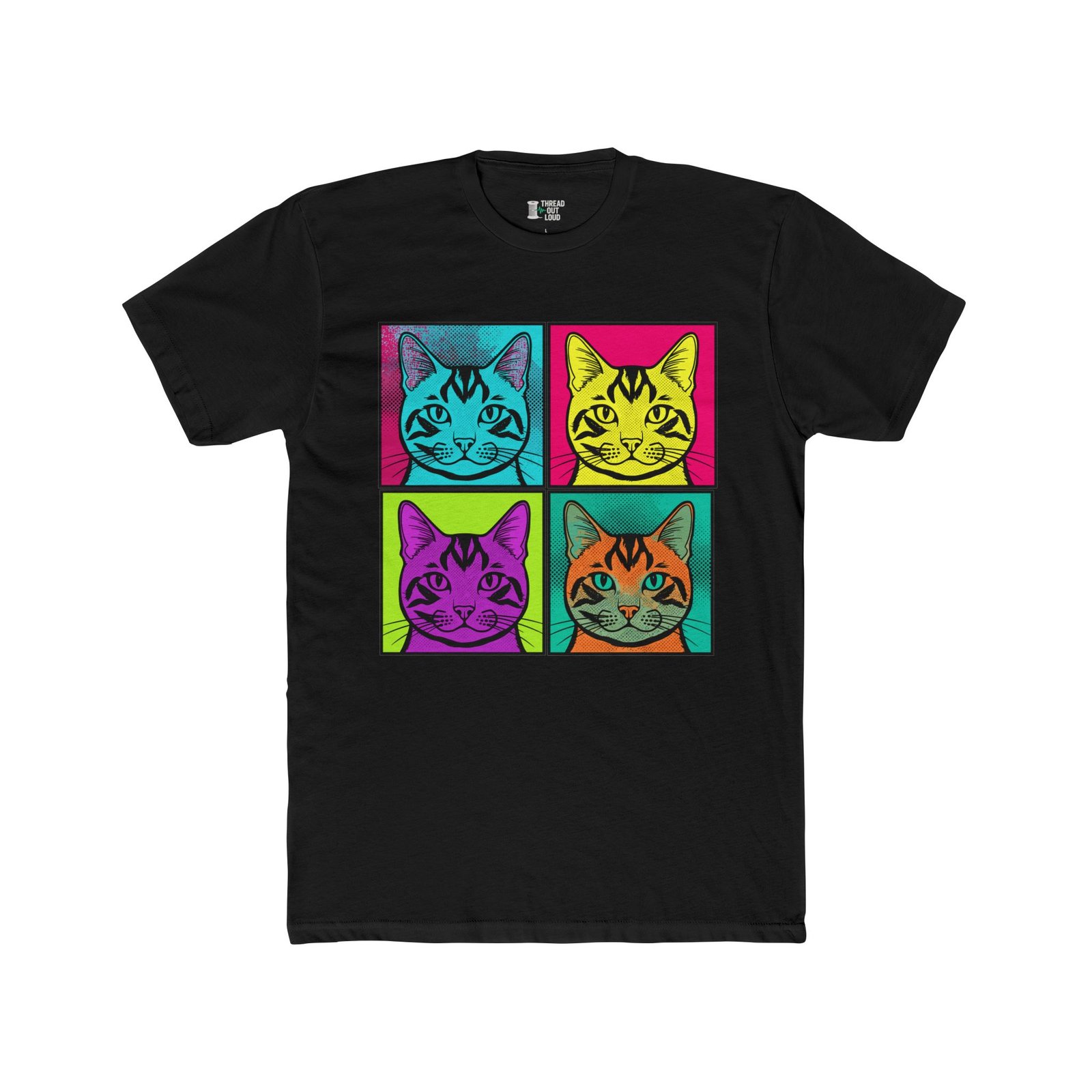 Pop Art Cat T-Shirt – Colorful Cat Lover Graphic Tee (Unisex