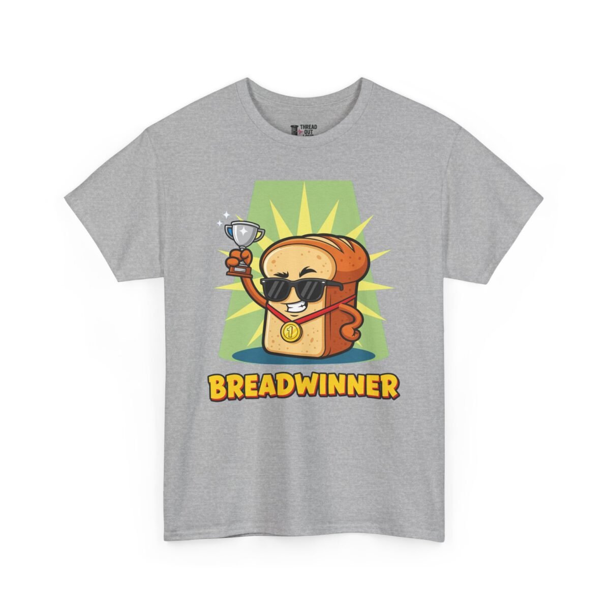 Breadwinner T-Shirt – Funny Cartoon Food Pun Graphic Tee (Unisex)