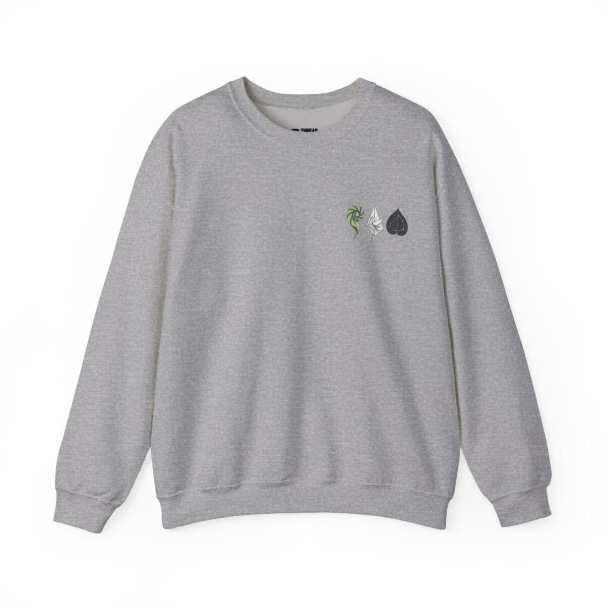 Abstract Leaf Evolution Sweatshirt – Front & Back Nature-Inspired Print (Unisex)