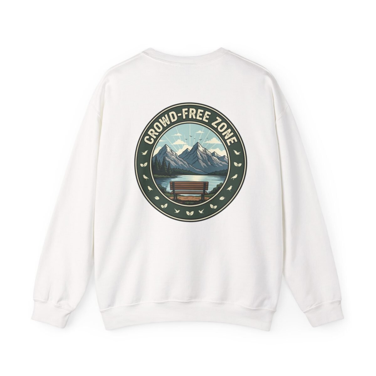 Crowd-Free Zone Sweatshirt – Introvert Mountain Retreat Design (Unisex)