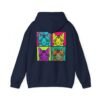 Pop Art Cat Hoodie – Colorful Retro Cat Faces (Unisex)